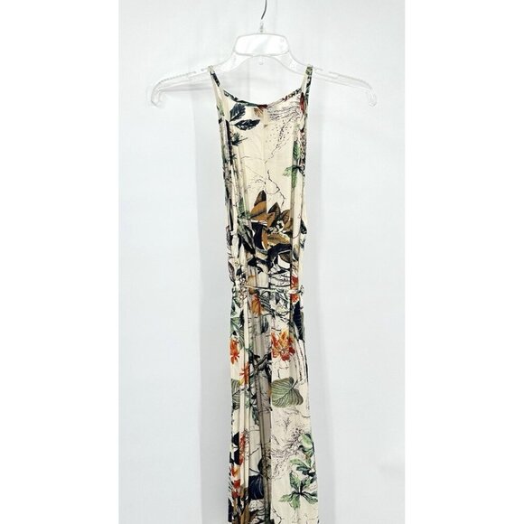 NEW XENIA BOUTIQUE maxi dress sleeveless slit sundress floral belt colorful 8 - Picture 6 of 10